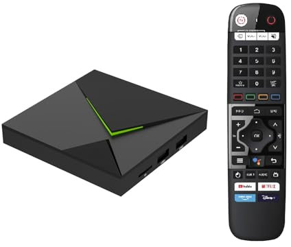 BOXPUT Q11 TV Box, TV-Box mit Dual-Band WLAN, TV-Box mit Fernbedienung Sprachsteuerung, Medienbox für Smart-TV, Infrarot-Isolierte Fernbedienung für die Steuerung mehrerer Geräte