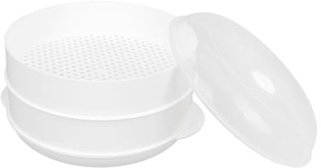 Ciieeo Vaporera De Doble Capa para Microondas Estuche Vapor Olla para Freidora