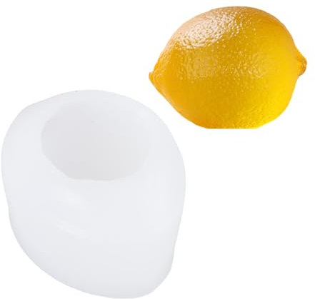 Pocoiau 3D-Silikon-Formen in Zitronen-Fruchtform für Seifenherstellung, Obst-Zitronenform, Silikonformen für Epoxidharz-Bastelarbeiten