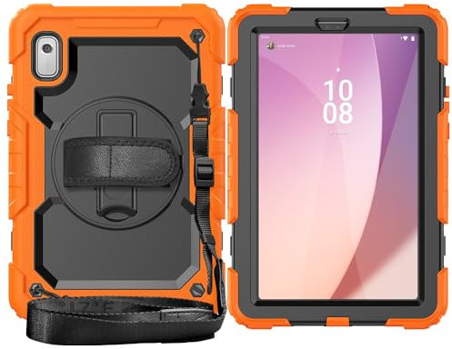 Tablet travel Compatible with Lenovo Tab M9 9inch TB-310FU 2023 Case Shockproof Rugged Cover with Screen Protector, Kickstand, Shoulder Strap & 360° Rotating Hand Strap Protective Case Tablet Protecti