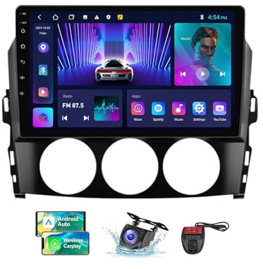 ZZPHKK Android 13 Autoradio für Mazda MX-5 3 NC 2008-2015 9 Zoll Touch Display Auto Radio Player mit Carplay Android Auto/GPS Navi/DSP/4G WiFi/FM RDS DAB+/Bluetooth Freisprecheinrichtung(NF-2)