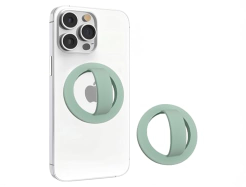 YjkjYii Handy Ring Halterung Magnet für MagSafe,Flexiblem Silikon Smartphone Fingerhalter Kompatibel mit iPhone iPad Samsung und mehr Smartphone-Pale Blue