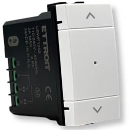 IXTRIMA Pulsante saliscendi tapparella connesso Smart Wifi Tuya frutto modulo compatibile con supporti Bticino Living bianco