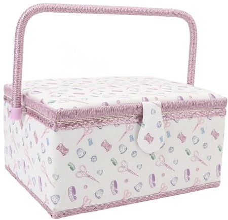 Fictory Nähkorb aus Stoff, Organizer mit großem Fassungsvermögen, sicherer Magnetverschluss und tragbar