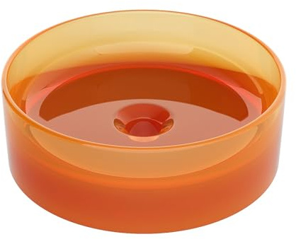 Vente-unique - Lavabo freestanding Spavo - L 40cm x P 40cm x H 13.5cm - resina - arancione
