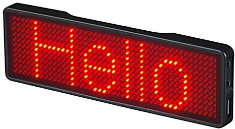 Fuhjythy Bluetooth-LED-Namensschild, wiederaufladbar, zum Selbermachen, programmierbar, scrollend, Nachrichtenbrett, Anzeige, LED, Typ 2