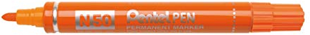 Pentel N50-FE Permanentmarker, Aluminiumgehäuse, konische Spitze, 1 Stück, orange