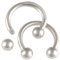 Bodyjewelry AEJH Piercingring für Augenbrauen/Lippen/Ohren/Tragus, 16 g, 1,2 mm, 8 mm, Stahl, 2 Stück