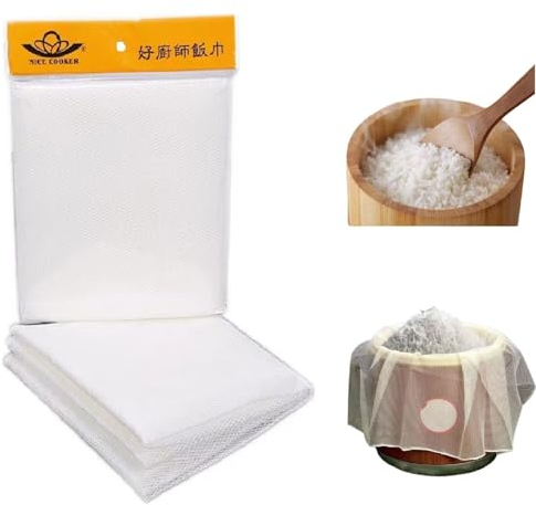 Rice NET Nylon FINE MESH Rice Napkin, Sushi Rice, Never Over Cooked Rice!! by