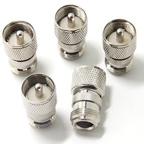 Ancable UHF/PL-259 Male to N Female Connector for CB Ham Radio Antenna Pack of 5