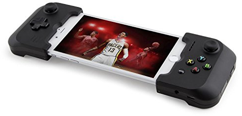 GAMEVICE - GV157 Dual Analog Lightning Controller für iPhone, mit Pads & Triggers, patentierte Technologie, Joystick, Kopfhörer- & Lightning-Anschluss, Gaming Zubehör für iPhones - Schwarz