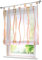 Voile Raffrollo mit Wellen Druck Design Rollos Schlaufen Transparent Vorhang (BxH 140x140cm, orange)