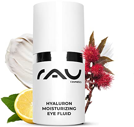 RAU Hyaluron Moisturizing Eye Fluid 15 ml - Anti-Falten und Anti-Aging Augenpflege. Hochwertiges Hyaluronserum mit Squalane & Panthenol
