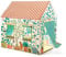 DJECO Maison de Jeu Enfant - Cabane Intérieure Spacieuse, Légère, Multicolore - Montage/Démontage Facile - 1 Toile, 3 Fenêtres, 1 Porte, Armatures Plastique, Boîte Rangement, 100x105x73cm