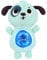 B. toys Baby Spielzeug Kuscheltier Hund mit Stern Projektion und Einschlafmusik – Einschlafhilfe und Plüschtier – Babyspielzeug für Kinder ab 6 Monate