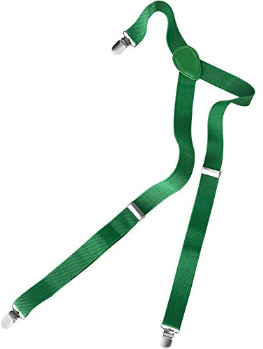 dressforfun 901022 Hosenträger Y Form, Unisex, Größe individuell einstellbar, für Hochzeit Fasching Party Kostüm - diverse Farben - (Grün | Nr. 303692)
