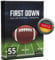 First DOWN - Das Live Football Trinkspiel | Kartenspiel | passend zu American Football Spielen der NFL inkl. Super Bowl Mitbringsel für Football-Fans und Männer | Partyspiel