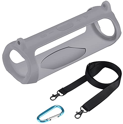 Seracle Silicone Carry Case for JBL Charge 5 Bluetooth Speaker (Grey)