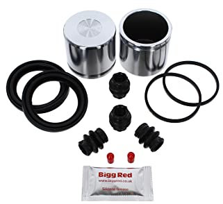 Bigg Red - Front Brake Caliper Repair Seal Kit & Pistons - Compatible with A3 S3 Quattro, Ateca, Kodiaq, 2010-2020, Alhambra, Leon, C-Class