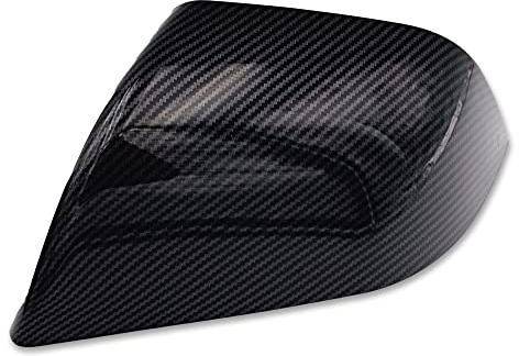 Tesvolution® Spiegelkappen Carbon-Optik Tesla Model 3 2021 + 2022 + 2023 + 2024 + 2025 Tuning Zubehör Spiegel Abdeckung Carbon Cover Rückspiegelkappe