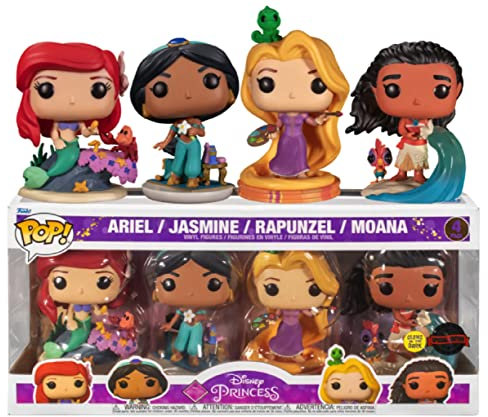 Funko Pop! Disney Princess - Ultimate Princess Glow 4-Pack