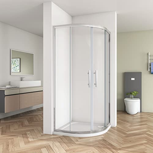 Biubiubath Offset Quadrant Shower Enclosure Cubicle 8mm Easy Clean Glass Door 900x900mm