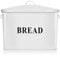 HaWare Bread Bin, Metal Bread Box for Kitchen Countertop, Large Loaf Holder Storage Container - 34.1x19.1x24.5cm - Holds 2+ Loaves, Healthy, Space Saving & Farmhouse Style- White