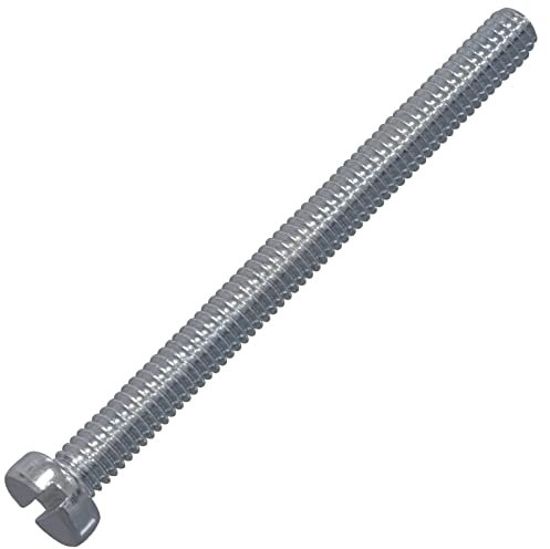 AERZETIX - C60166 - Juego de 20 Tornillos de metal con cabeza cilíndrica M4x45mm con huella ranurada S - perno de montaje - DIN 84 - dureza 4.8 - en acero galvanizado - color plata