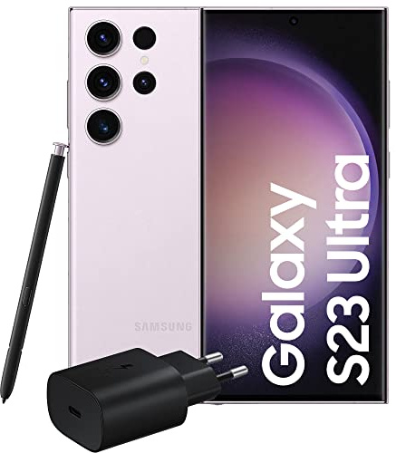 Samsung Galaxy S23 Ultra Smartphone Android, Caricatore Incluso, Display 6.8'' Dynamic AMOLED 2X, Fotocamera 200 MP, RAM 8 GB, 256 GB, 5.000 mAh, Lavender, Versione Italiana