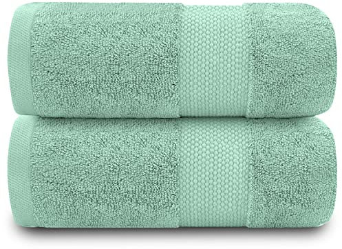 GC GAVENO CAVAILIA Toallas de baño de 700 g/m², Paquete de 2 Toallas de baño Grandes, Juego de algodón Egipcio, Toallas de Secado rápido, Toallas de Tacto Suave, Huevo de Pato, 90 x 140 cm