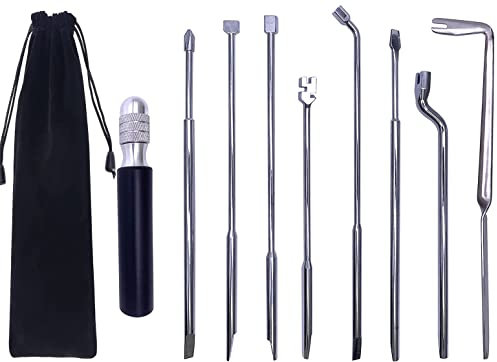 TUOREN Klavier-Reparatur-Werkzeug-Set, Regulierungswerkzeuge inklusive Regulierungs-Schraubendreher, Capstan-Schraubenschlüssel-Set mit 15,2 cm Kombinationswerkzeuggriff für Heimwerker-Reparatur,