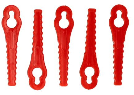 vhbw 5x Ersatz-Messer kompatibel mit Güde RT 18-201-05 | RT 18-0 Rasentrimmer - Ersatzklinge Rot, Kunststoff