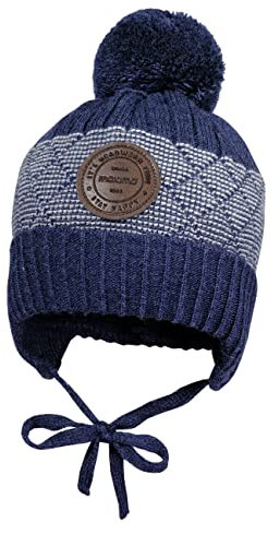 maximo® Jungen Inka-Strickmütze, Größe:49, Präzise Farbe:Blau