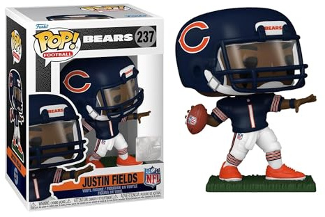 Funko POP! NFL: Bears - Justin Fields - Collectable Vinyl Figure for Display - Gift Idea - Official Merchandise - Toys for Kids & Adults - Sports Fans