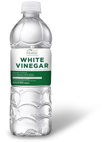home stuff Natural White Vinegar, Premium Quality All-Purpose Floor & Glass Cleaners, Cleaning Liquid Limescale Glass Stain Remover - For Home Kitchen Living Room Bathroom (1L)