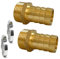 2Pcs Brass Barb Hose Fitting Connectors, Brass Pipe Fitting Adapter 1 Male Thread x 25mm Barbed for 1 Garden Hose Pipe Barb Tail Connector Kit with 2 Hose Clamps