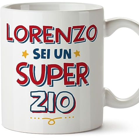 Mugffins Tazza Personalizzata in ceramica per ZIO 11 oz / 350 ml - In italiano - Sei Super - Idea regalo per compleanno, anniversario, natale