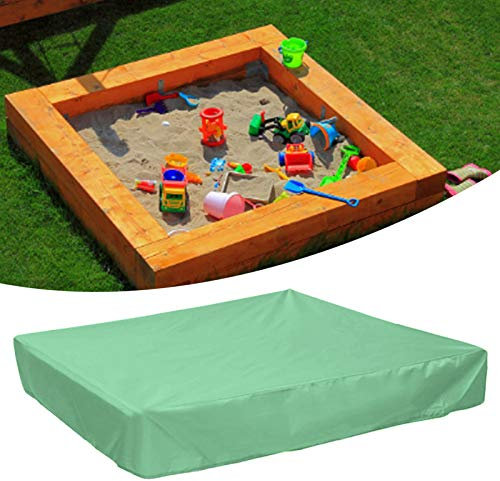 Cobertor piscina Rectangular, Cubierta Cuadrada para Piscina y Arenero Infantil, Resistente al Agua,Accesorios y Suministros para Piscina, para Jardín y Patio Trasero(120*120*20cm-verde)