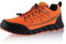 Fusskleidung® Damen Herren Wanderschuhe Softshell Trail Running Trekkingschuhe Orange Schwarz EU 45