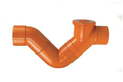 Sifone firenze orizzontale in pvc (1 Tappo) - Diametro 125