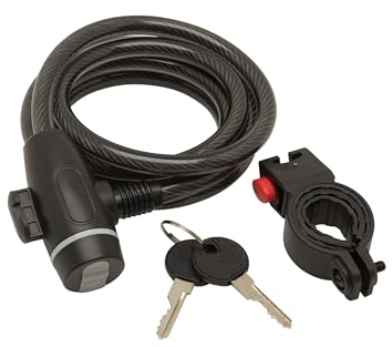 Sterling 1018K Self Coiling Locking Cable & Bike Mounting Kit, Black