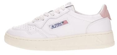 Autry Scarpe Sneakers Donna in Pelle AULW LL16 Bianco - Rosa Antico (37)