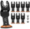 BBYPP 7pcs Curved Japanese Tooth Oscillating Saw Blades, Arc Edge Oscillating Multitool Blades Clean Cut for Wood, Plastic