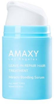 AMAXY Miracle Bonding Serum | Leave-in Bonding Hair Treatment, Repair Dry or Damaged Hair, 3 Minutes to Reverse Damage, Frizz Control, Heat Protection, Sulfatfree - 50.0 ml