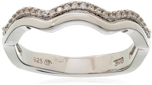 Beneto Silberring mit Zirkonen AGG328 - Schaltung: 60 mm sBE0651-60, Estándar, Nicht-Edelmetall, Kein Edelstein