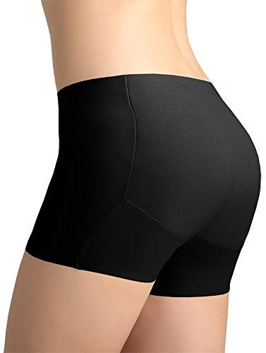 BOTCAM Culotte gainante rembourrée sans couture pour femmes enceintes, Noir , XL