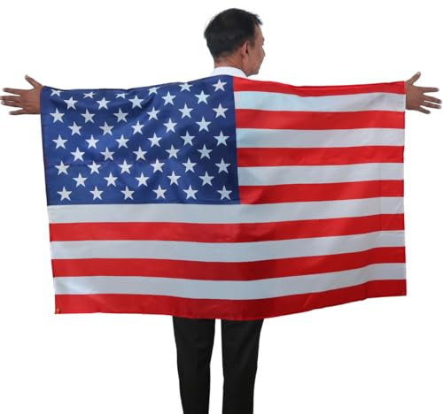 Sonia Originelli Fan Umhang Poncho Fahne Flagge zum Umhängen Fanartikel WM EM Farbe: USA