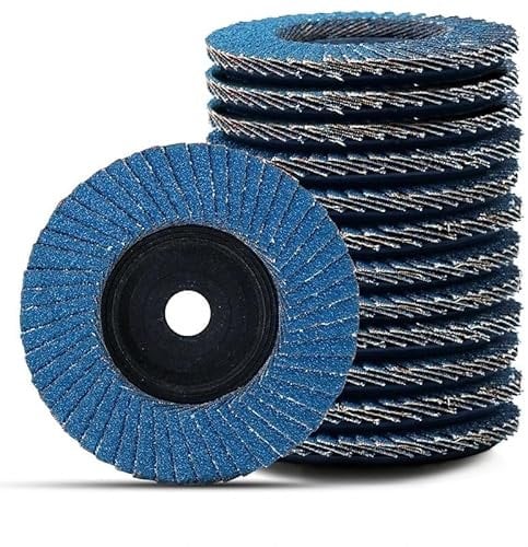 ANBOO 12 dischi lamellari, diametro 76 mm x 10 mm, grana 40/60/80/120, set di miscelazione, per smerigliatrice angolare da 10,8 a 12 V