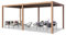 PRIMEYARD Pergola 3x6 m Aluminium-Pfosten in Holzoptik mit Lamellendach aus Stahl Terrassenüberdachung