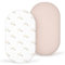 lulumoon Musselin Stubenwagen Spannbettlaken 2er-Set: Kinderwagen Matratzenbezug für Beistellbett und Wiege 100% Baumwolle 90x40cm (Regenbogen Rosa)
